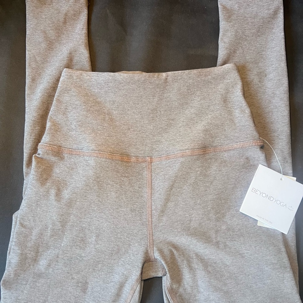 Beyond Yoga High Waisted Midi Taupe Leggings - Picture 2 of 2